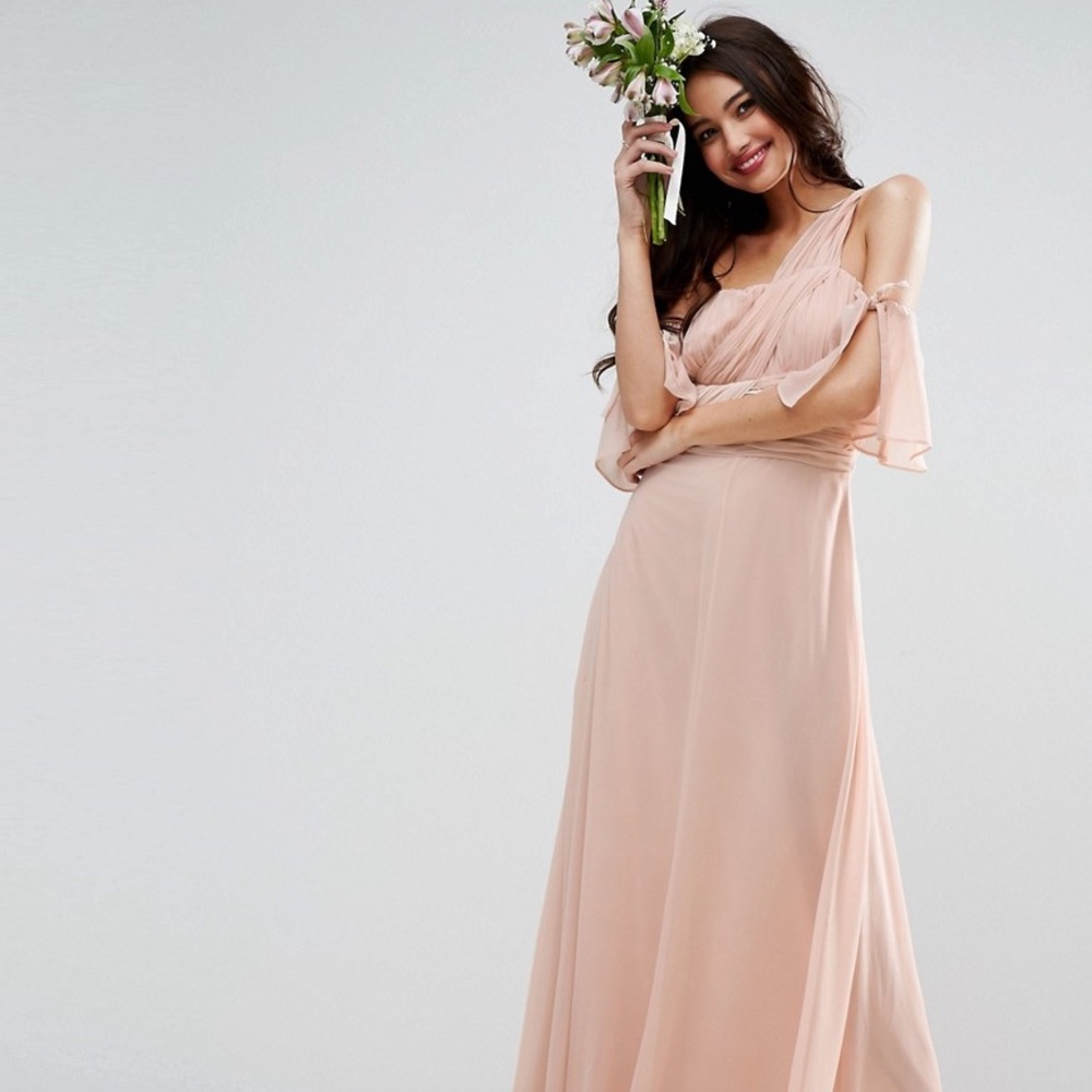 ASOS Wedding One Shoulder Maxi Dress